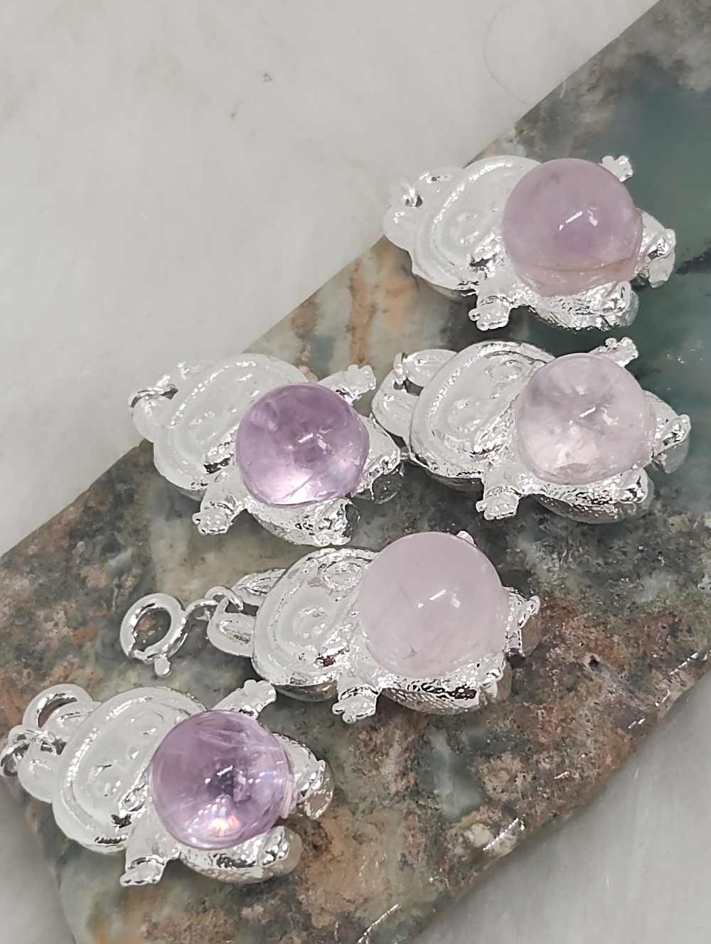 Amethyst Pendant | Labubu Inspired Crystal Charm | Purple Stone Jewelery - Picture 4 of 7